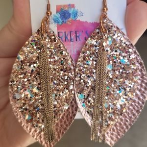 Sparkle & Chain Drop Earrings